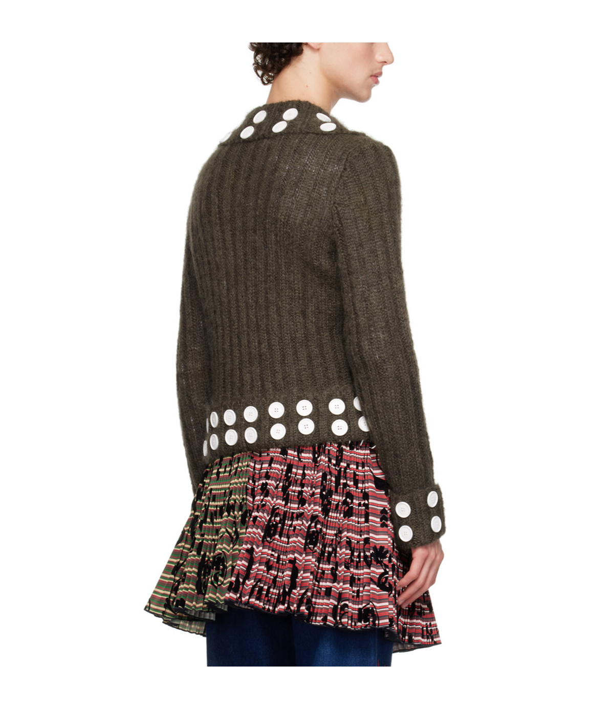 Chopova Lowena Lapel Knitted Cardigan In Black