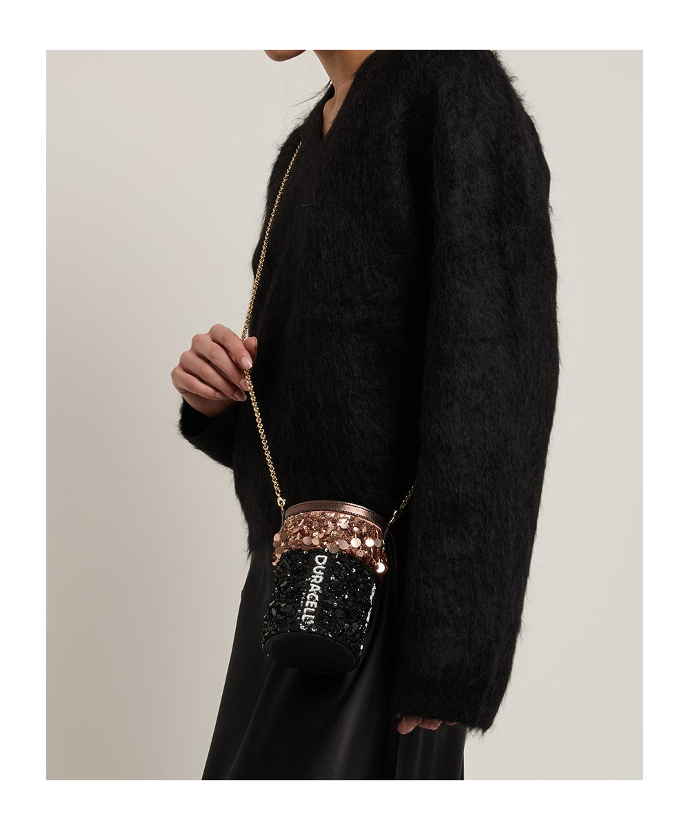 Shop Anya Hindmarch Duracell Mini Bucket Bag In Black