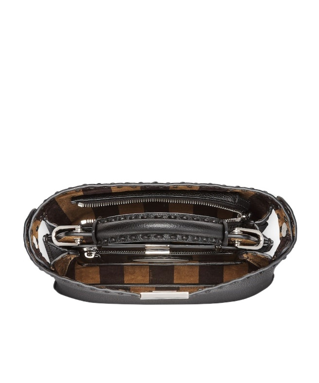 Fendi Small Peekaboo Soft Bag With A Lightweight In Black