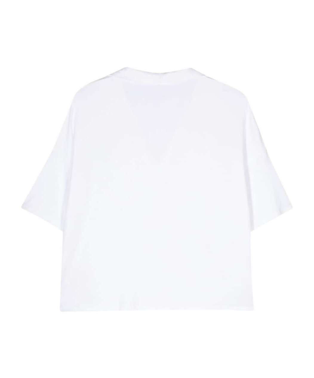 Majestic Oversized Viscose Polo Shirt In White