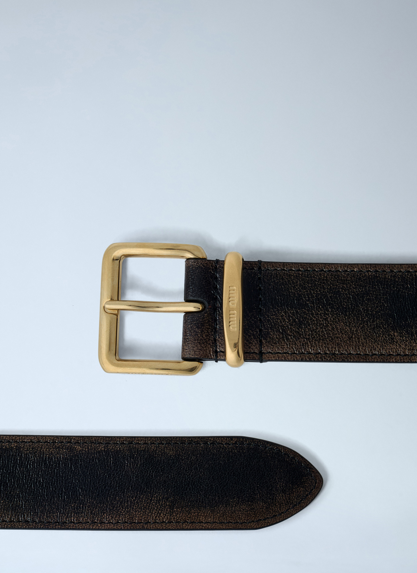 Miu Miu Adjustable Waist Belt In Black