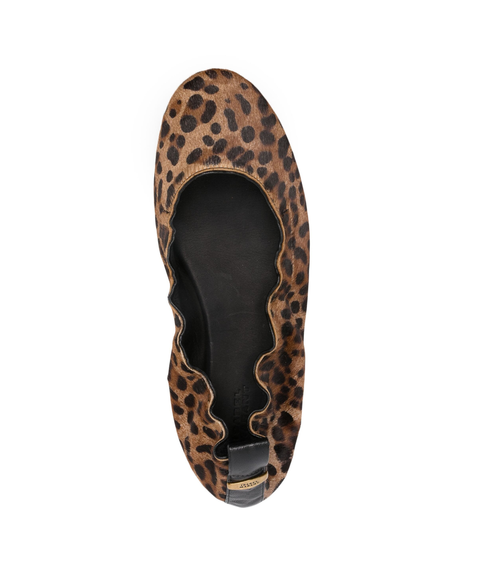 Isabel Marant Leopard Print Ballet Flats In Black