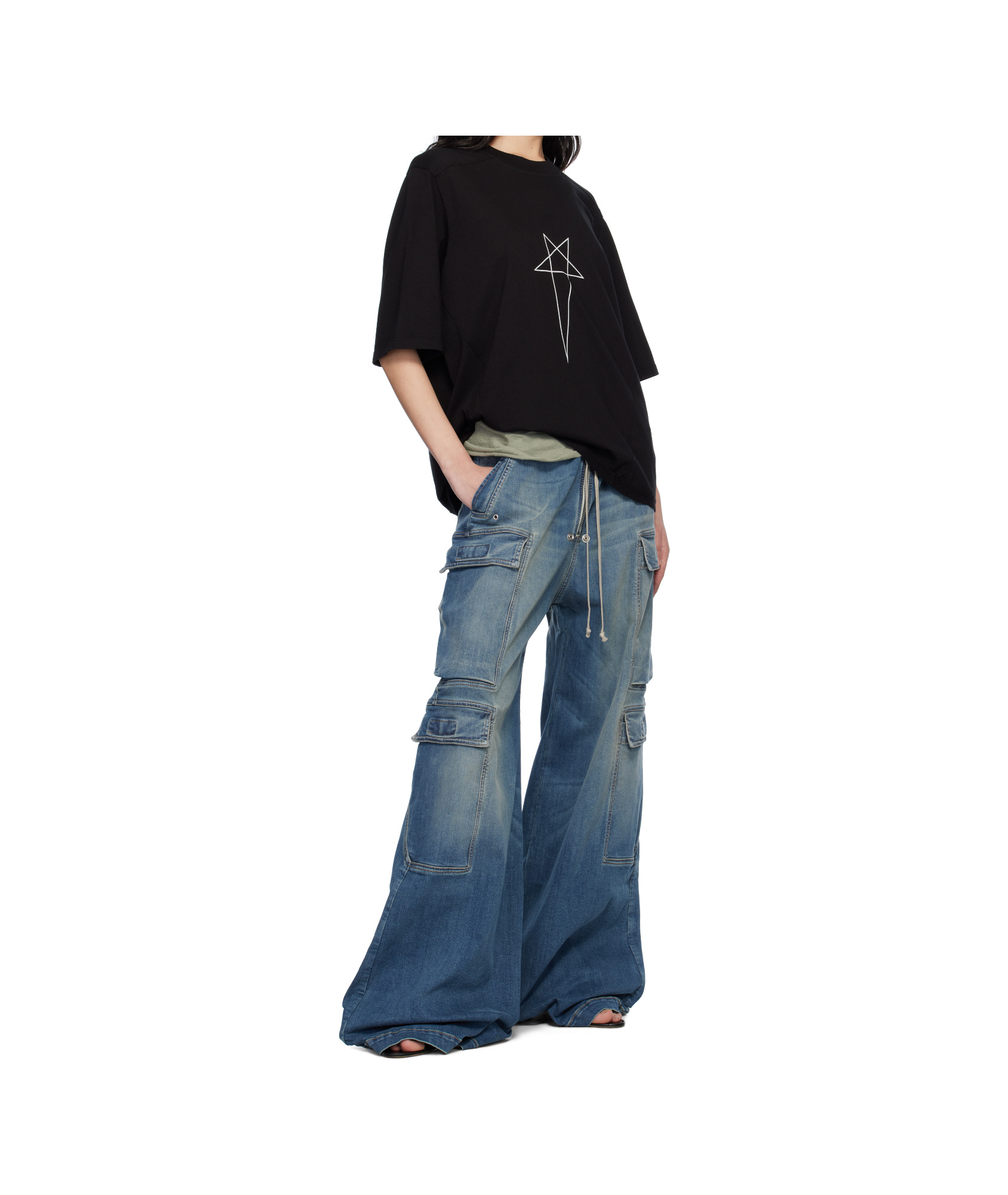 Rick Owens Drkshdw Hollywood Walrus T-shirt In Black