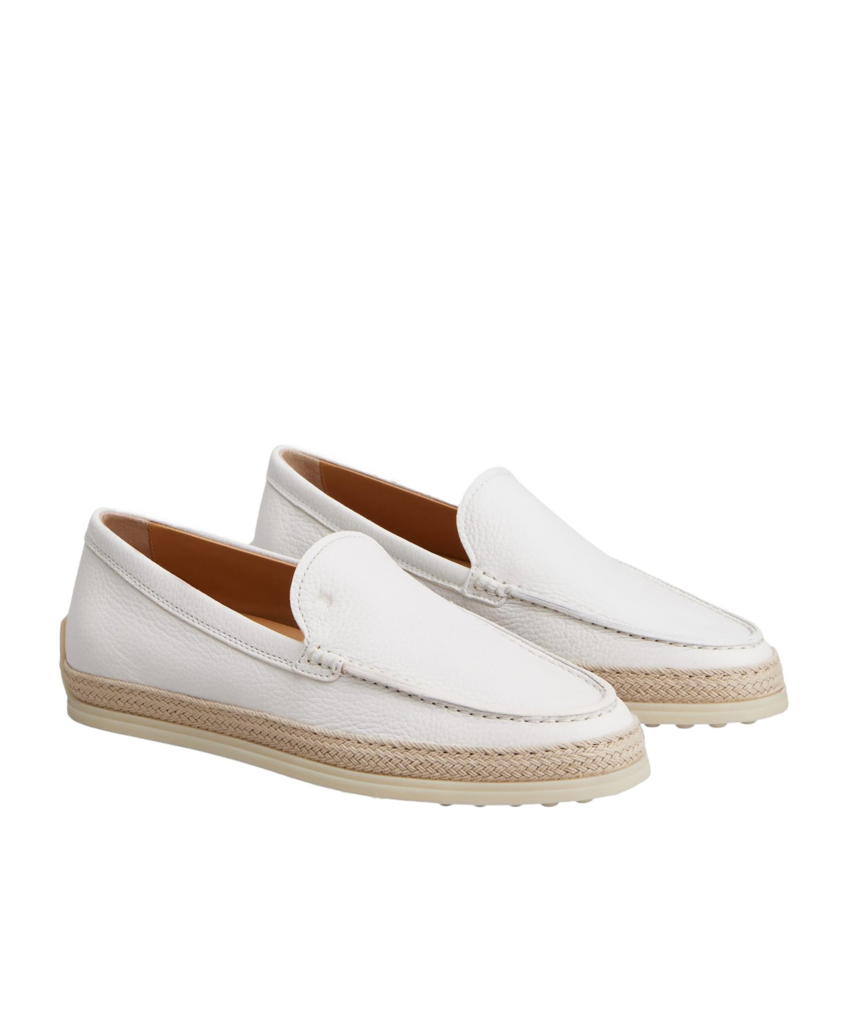 Tod's Women's Leather Moccasins With Outsol Loafer In White