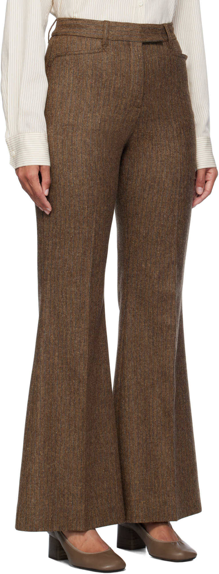 Remain Birger Christensen Horn Casual Pants In Green
