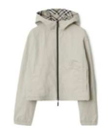 Burberry Cropped Reversible Check Jacket In Multicolor