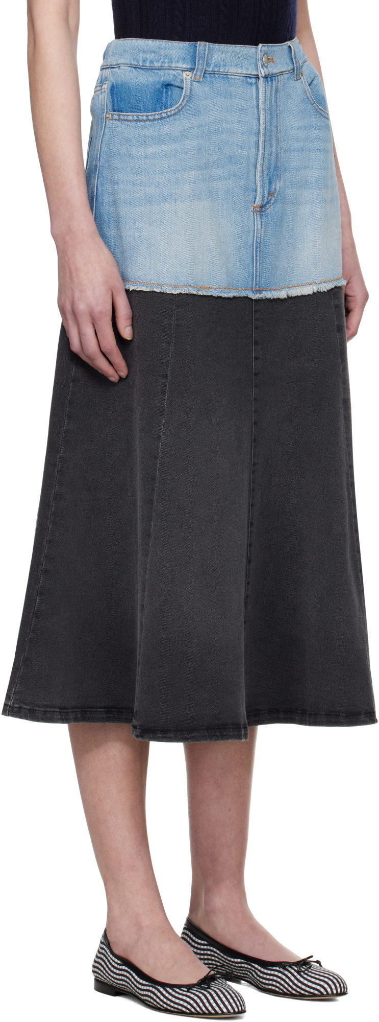 SEA ELLE DENIM MIDI SKIRT
