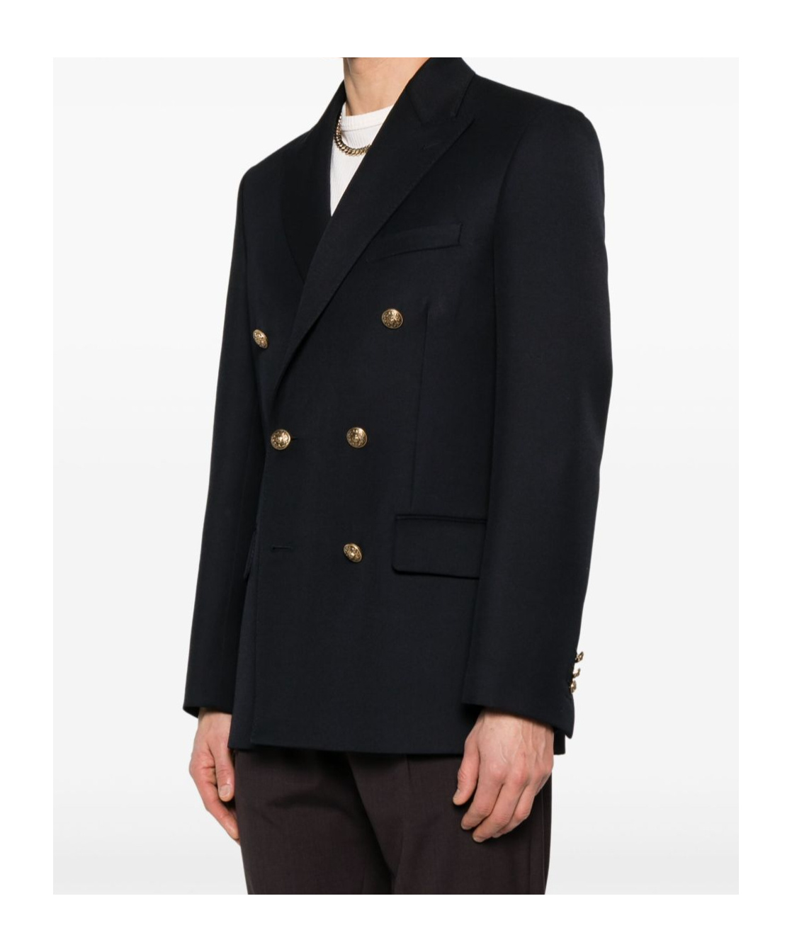 Golden Goose Double Breasted Gabardine Blazer In Black