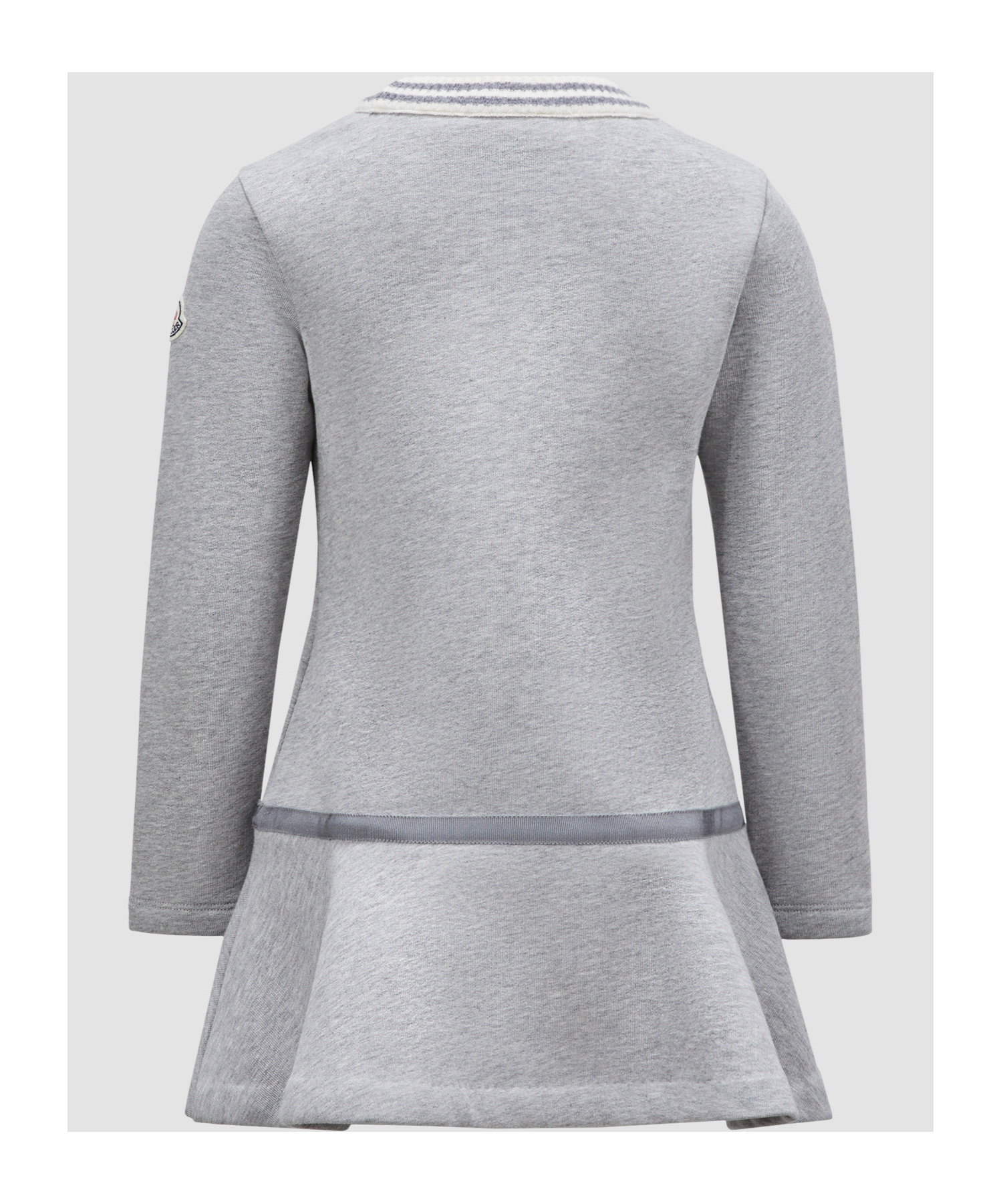 Moncler Embroidered Logo Dress Grey In Gray