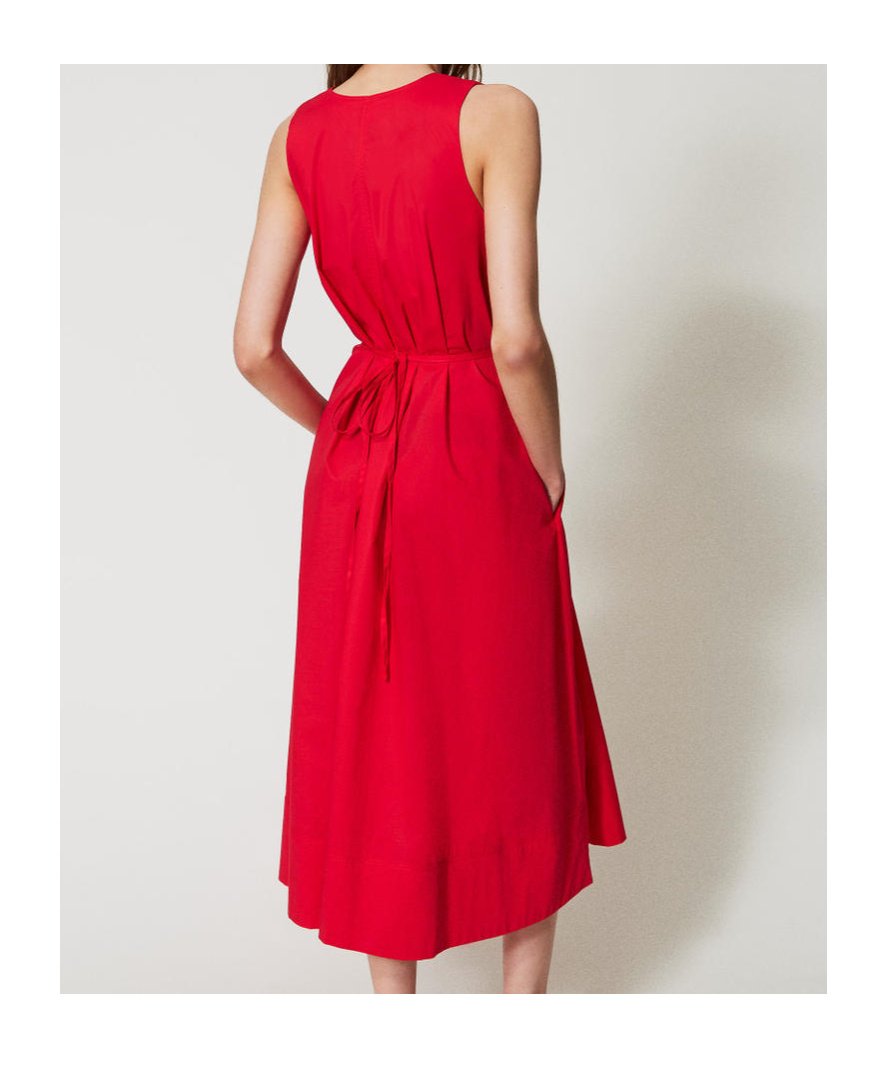 Shop Twinset Belted Midi Dress