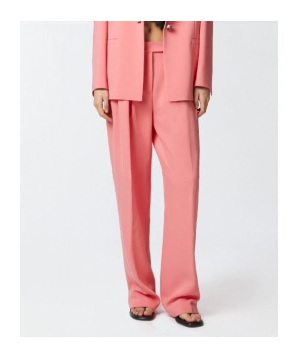 Pinko Elegant Wide-leg Trousers With Darts In Pink
