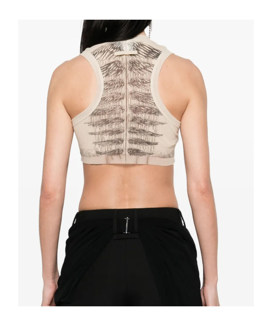 Shop Jean Paul Gaultier Sleeveless Short Vest In White