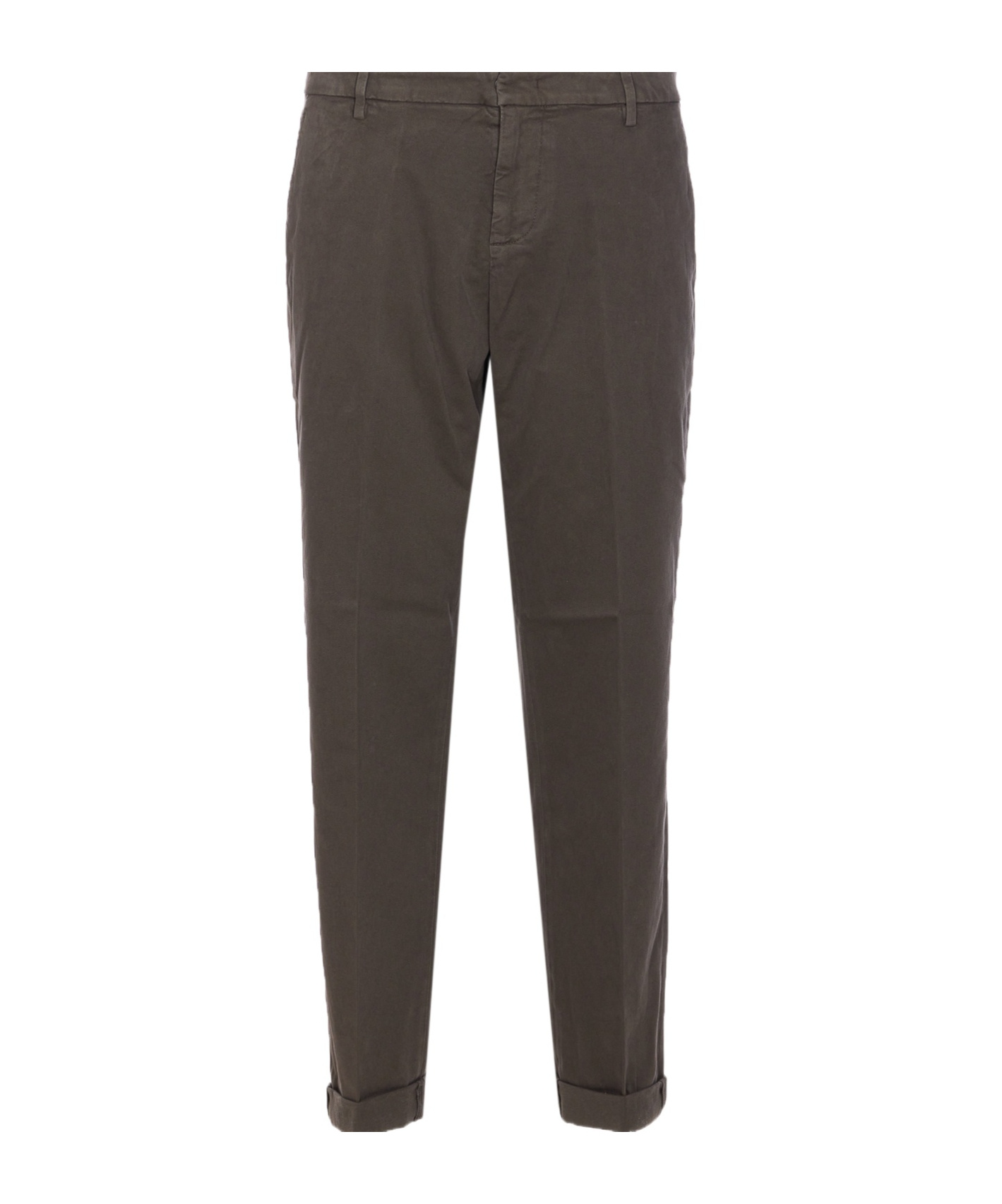 Dondup Brown Corduroy Jeans With Tailored Fit In Gray
