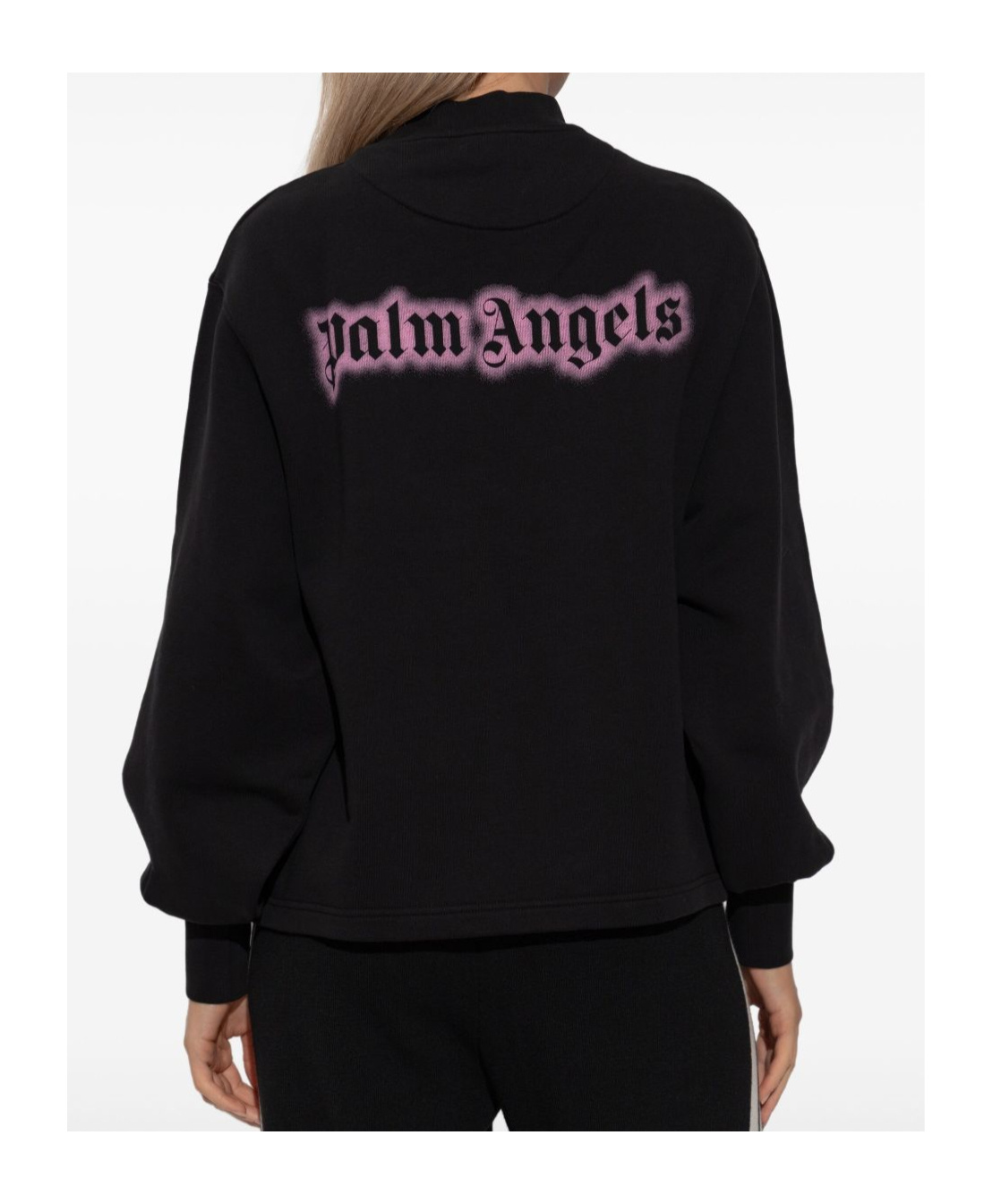 Palm Angels Logo Printed Sweatshirt In Black