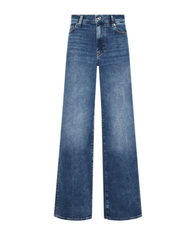 Frame Jeans With Belt Loops In Blue