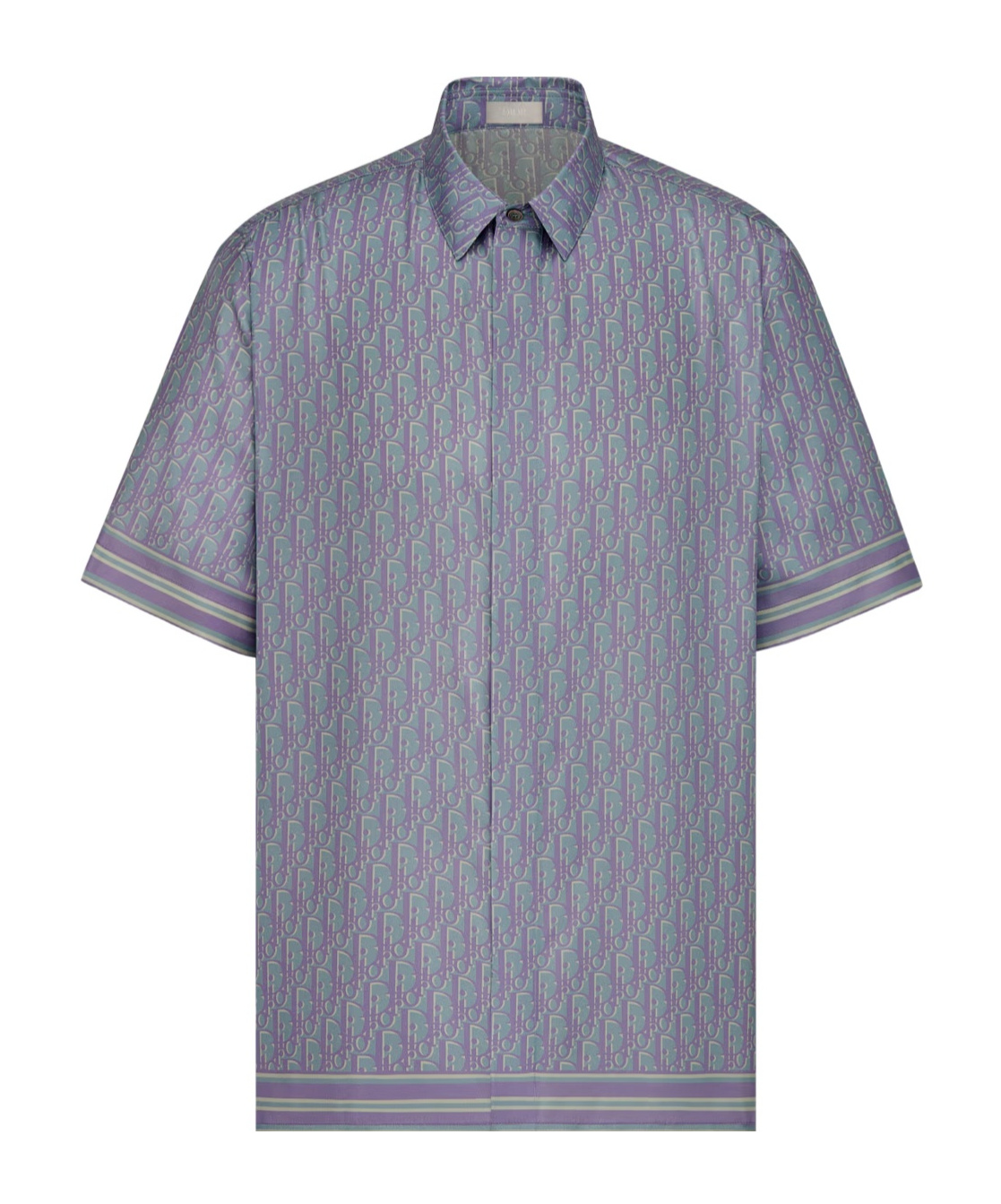 Dior Homme Oblique Pixel Short-sleeved Shirt In Gray