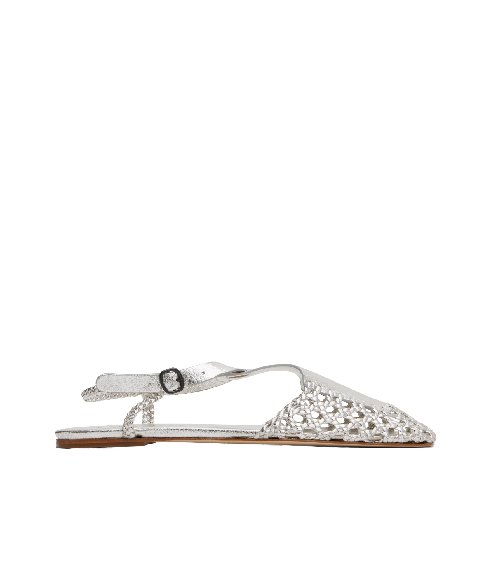 Hereu Silver Reixa Metallic Sandals In Light-silver