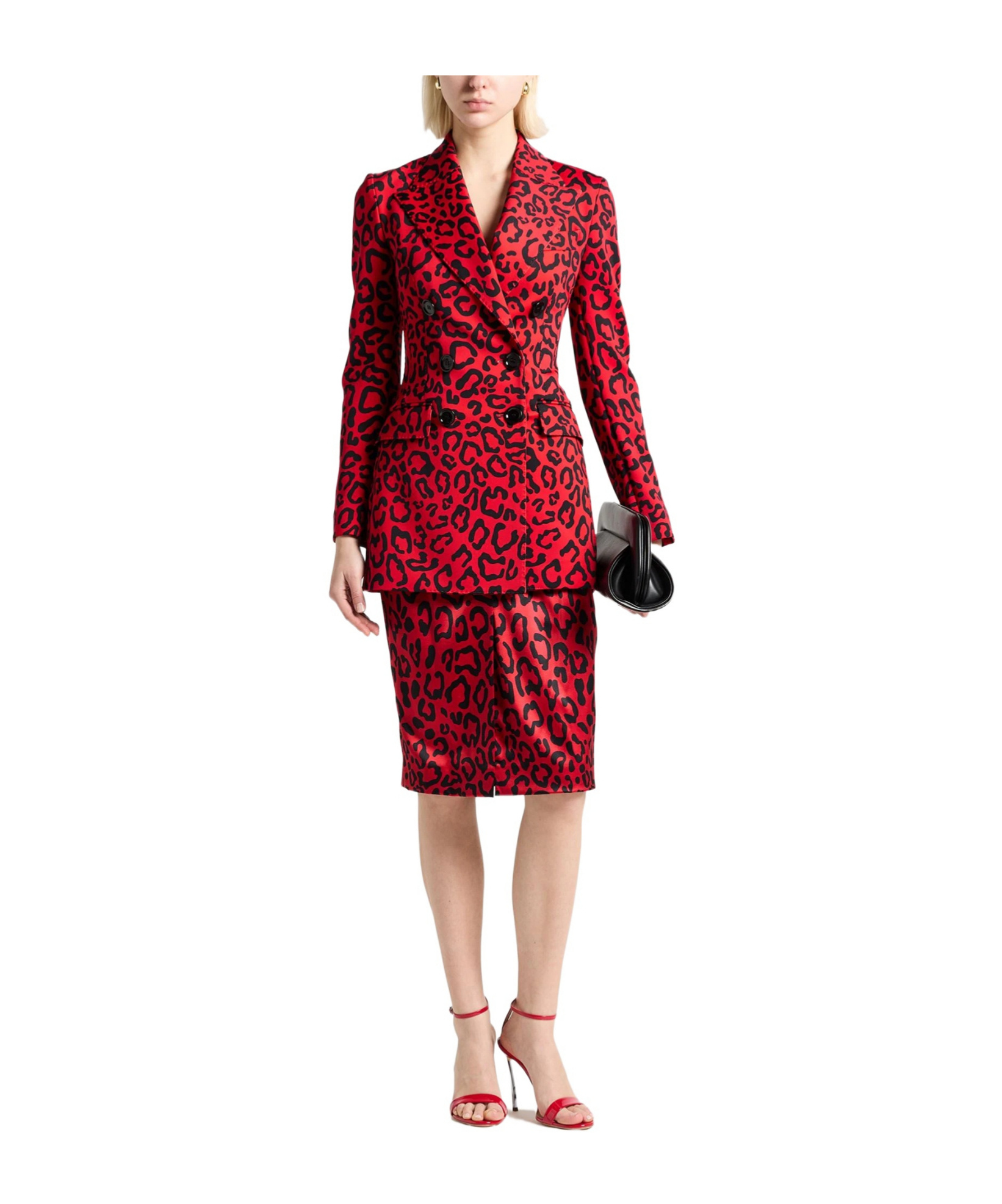 Dolce & Gabbana Double-breasted Blazer In Red
