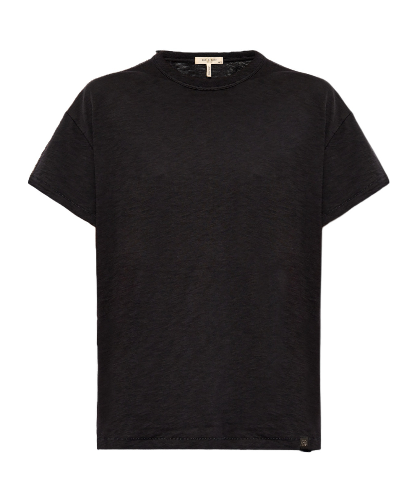 Rag & Bone Mini Slub Crew-neck T-shirt In Black