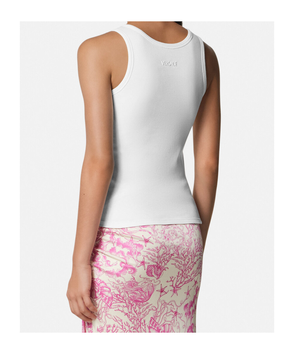 Versace Logo Cotton Tank Top