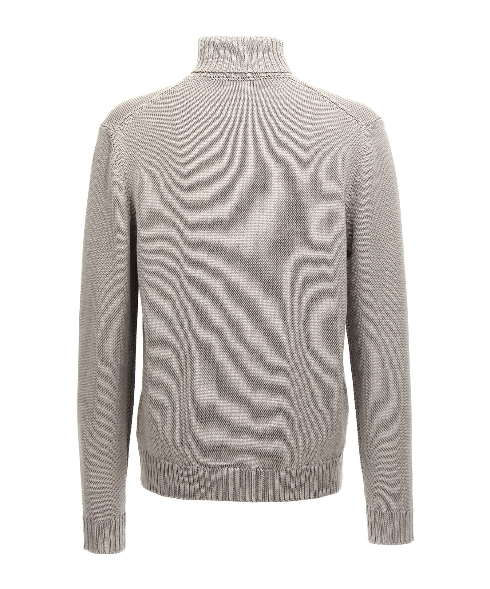 Zanone Wool Turtleneck Sweater With Classic Knit Texture In Nude