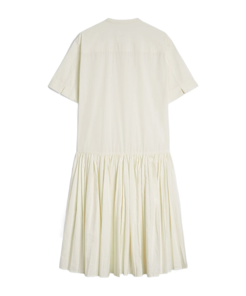 Jil Sander Relaxed Cotton Dress With Button-down Front In White