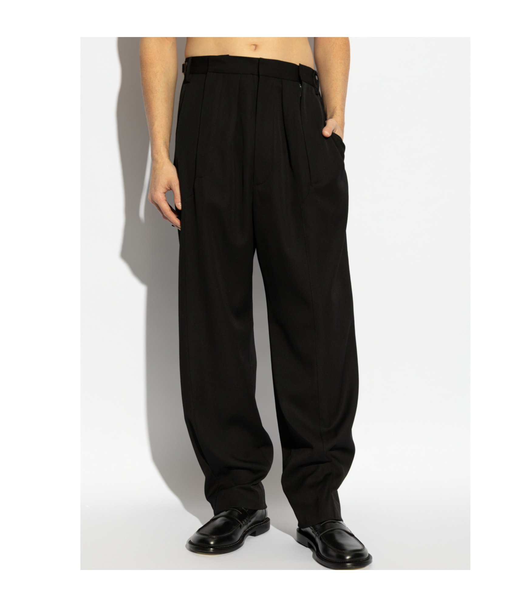 Dsquared2 Virgin Wool Straight-leg Trousers In Black