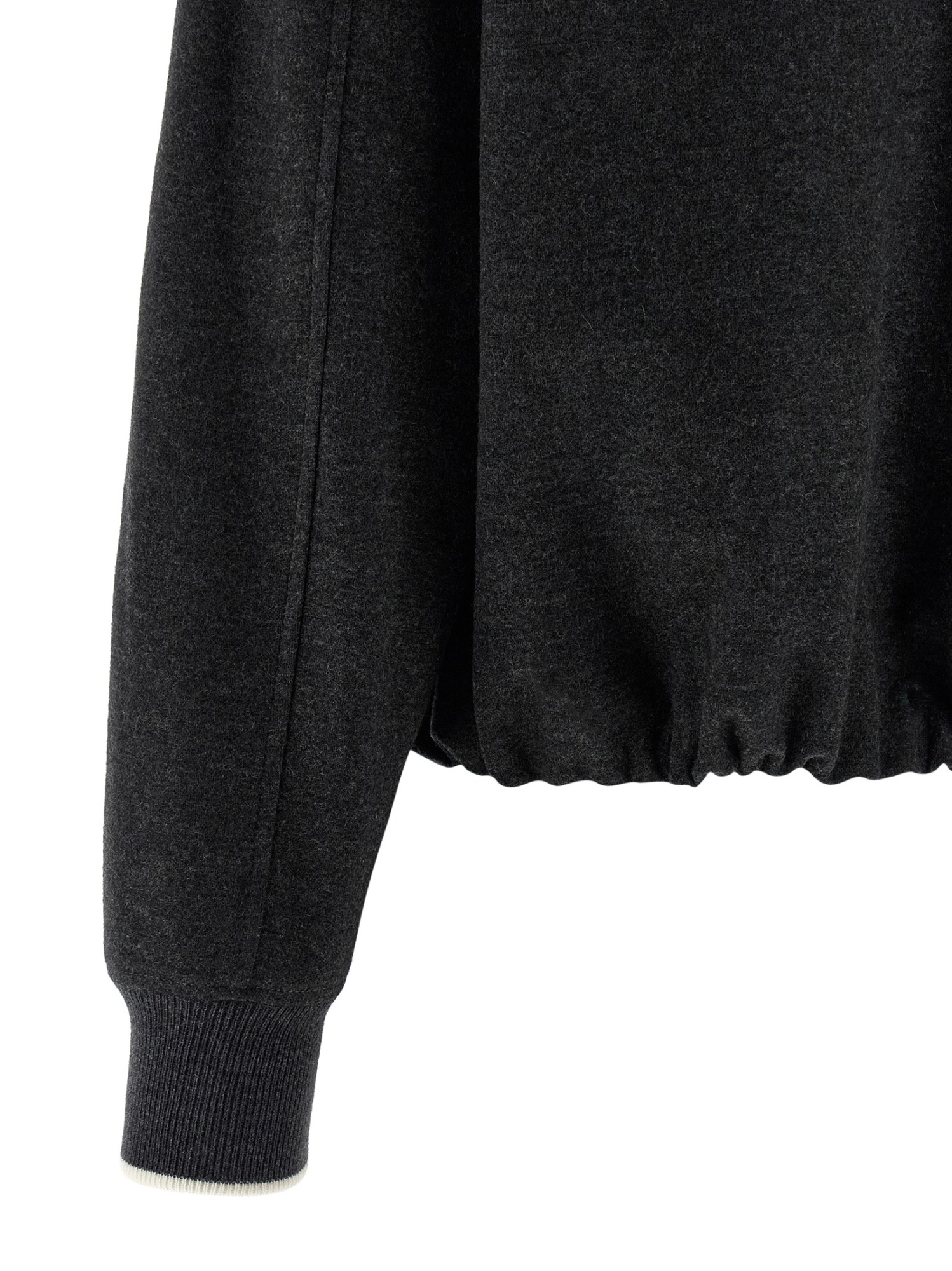 Brunello Cucinelli Heraldic Coat Of Arms Sweatshirt Gray In Black