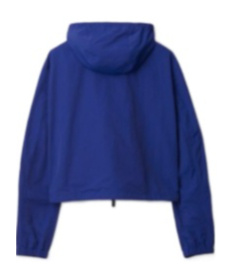 Burberry Cropped Nylon Jacket In Blue