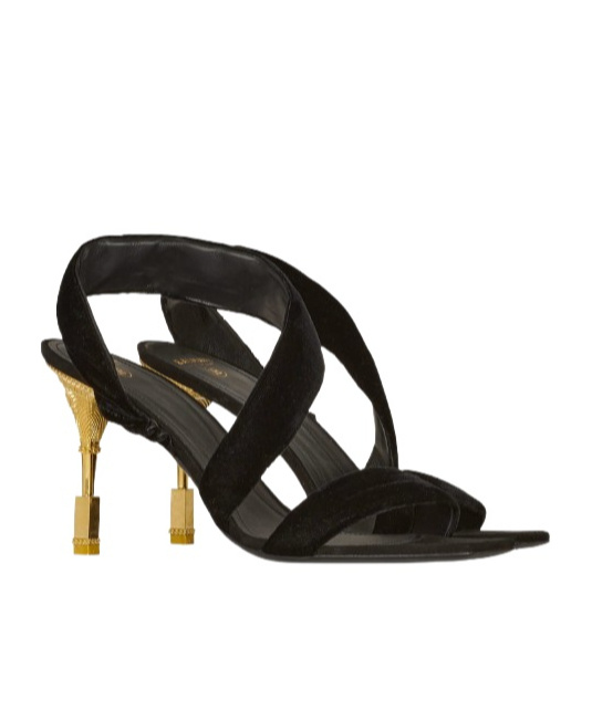 Balmain Open-toe Strap-detail Sandals In Black