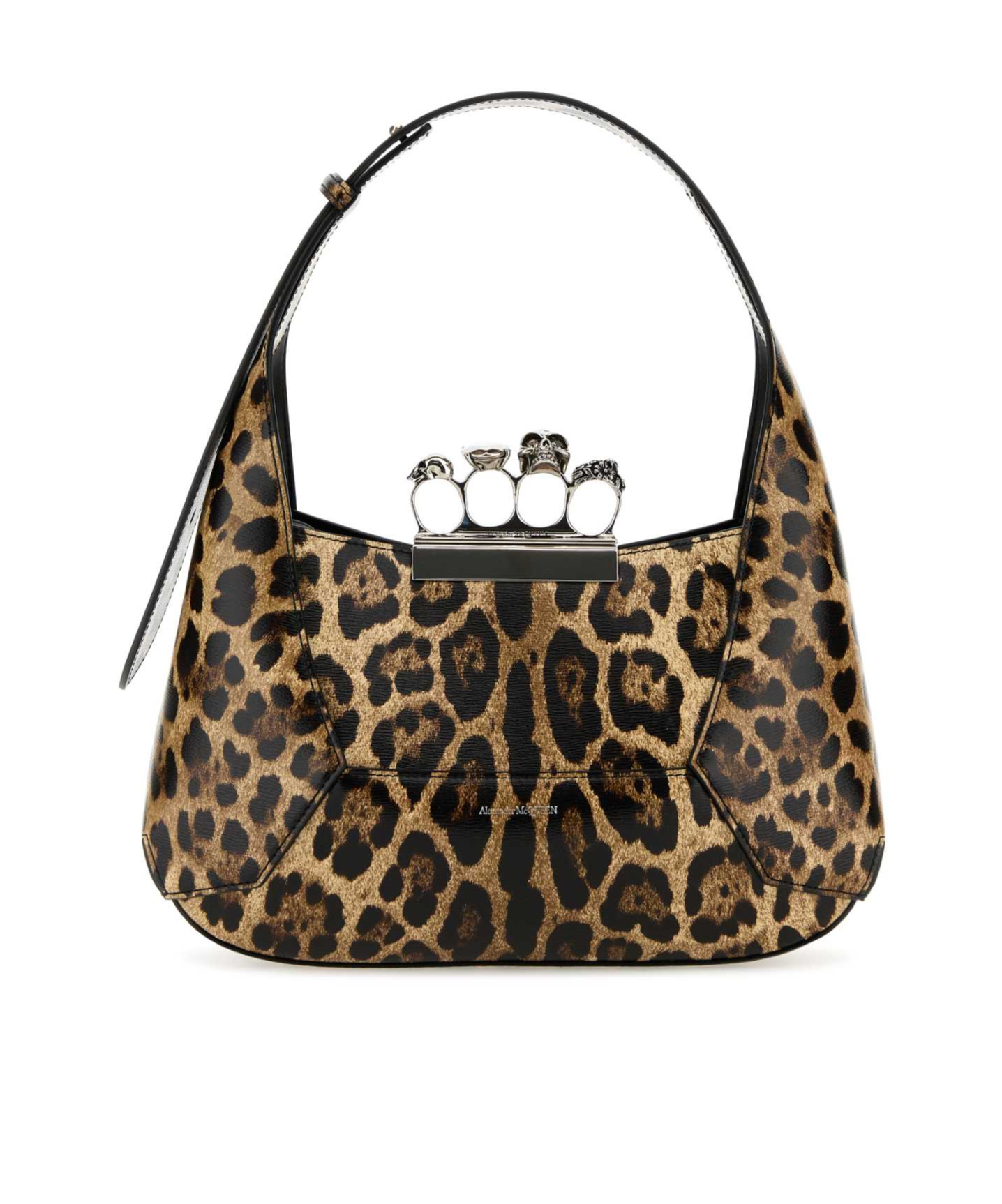 Alexander Mcqueen Women's Printed Leather The Jewelled Hobo Shoulder Bag In Black