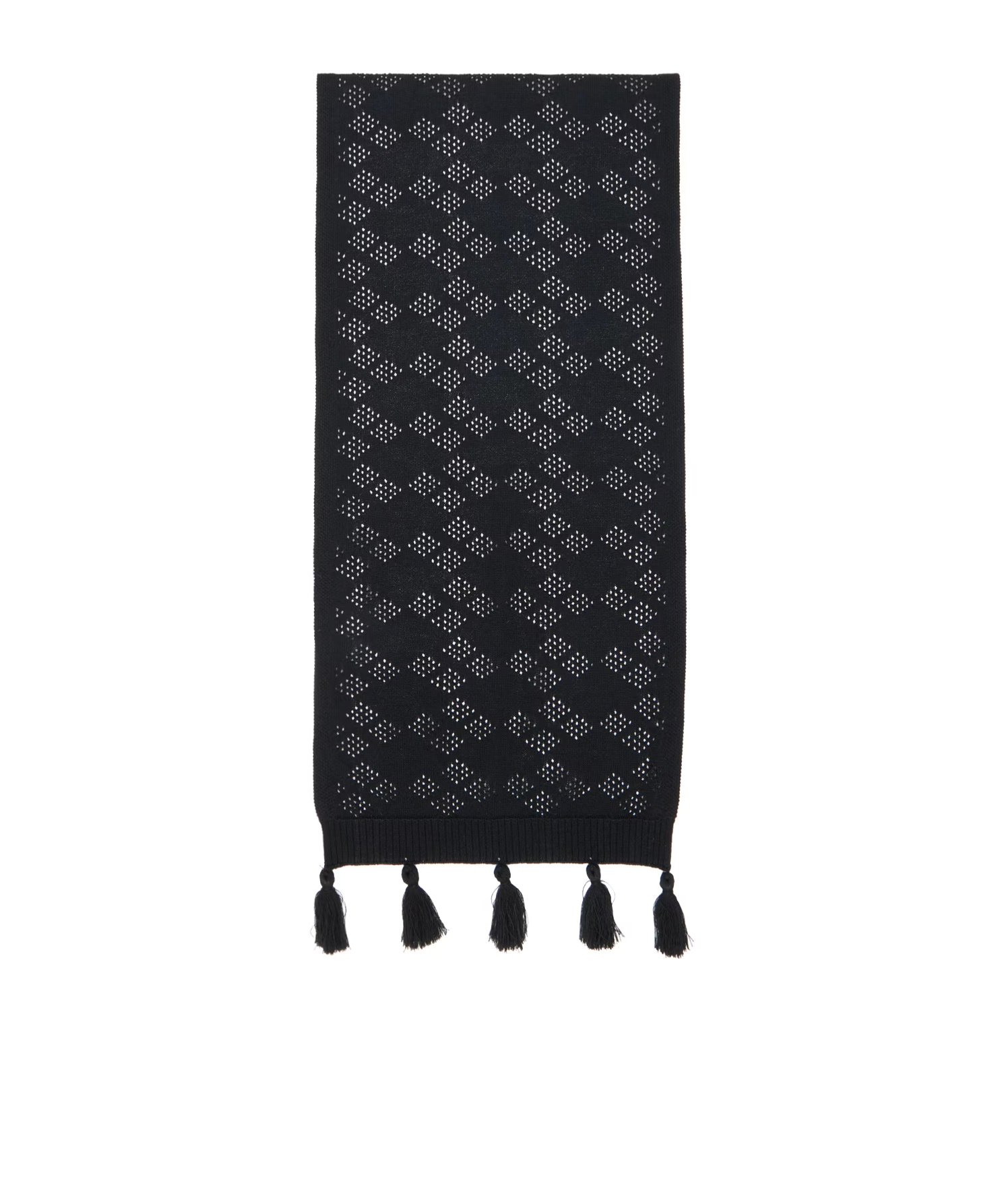 Ader Error Knitted Mesh Scarf In Black