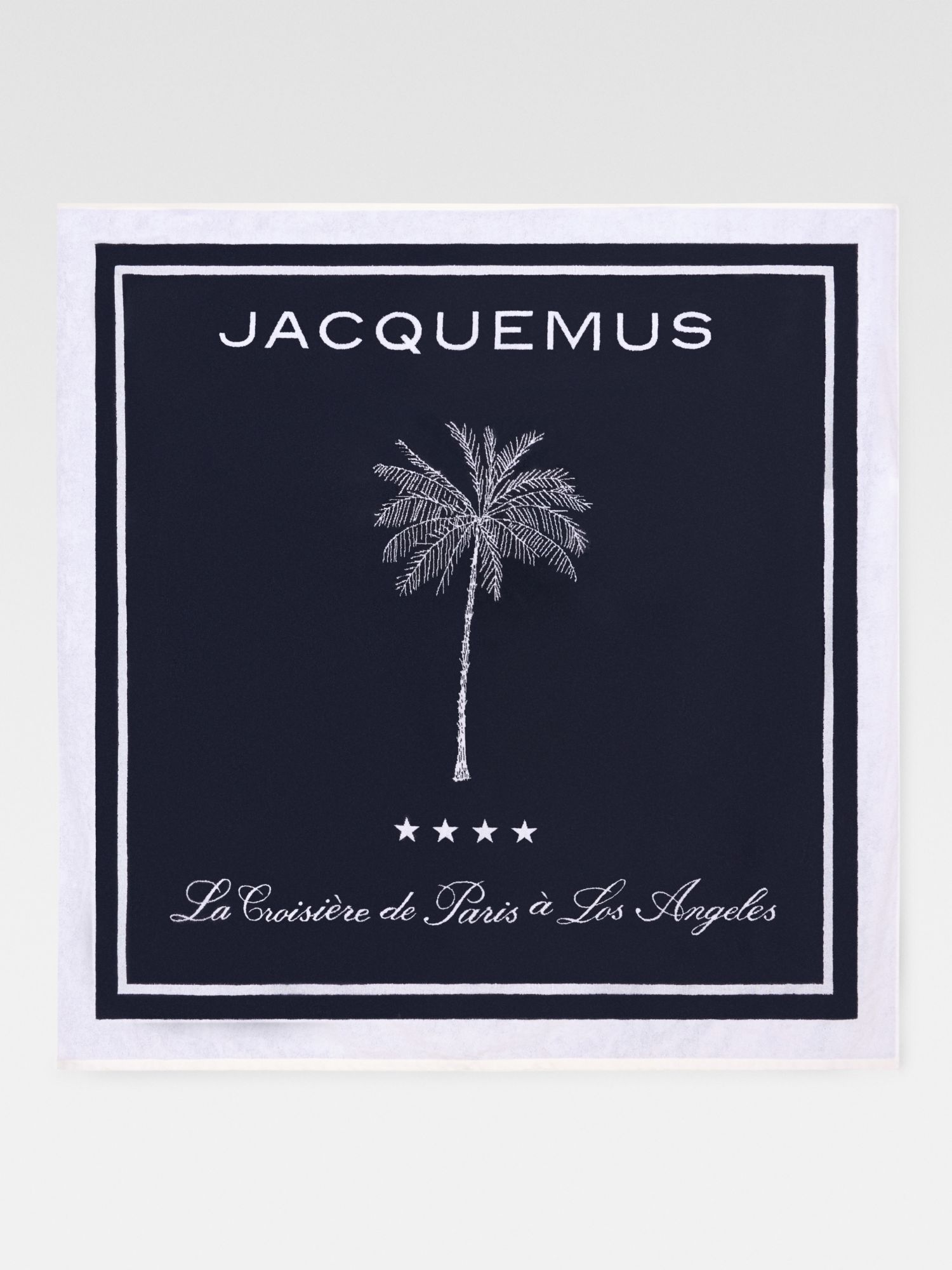 Shop Jacquemus The Croisière Beach Towel In Black