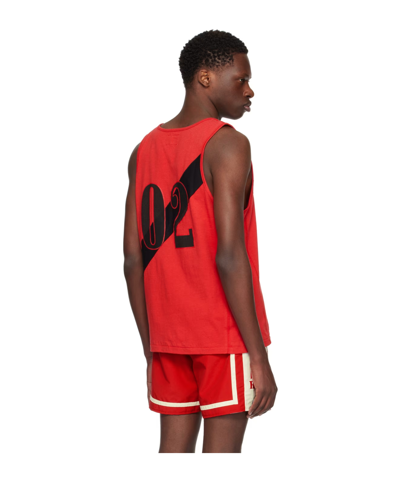 Rhude Man Tank Top Red Size Xl Cotton In Red