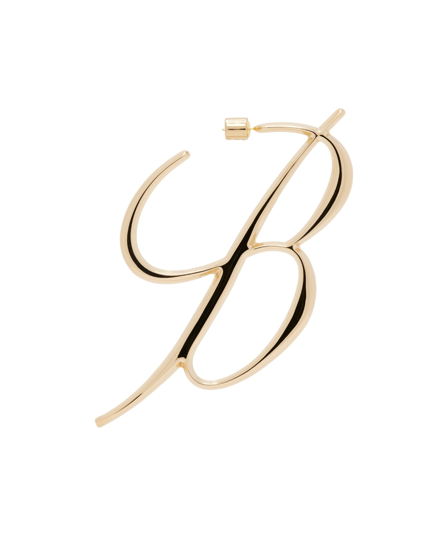 Blumarine Gold B Monogram Single Earring In Yellow