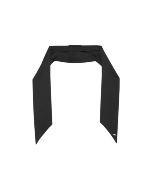 Shop Saint Laurent Headband In Silk Satin In Black