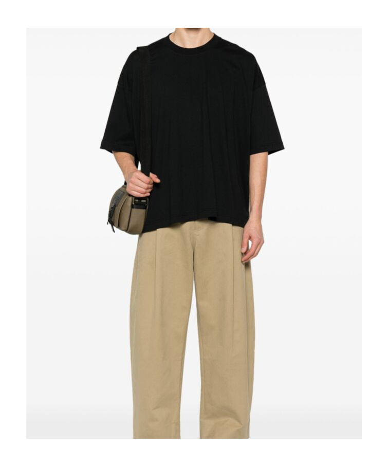 Studio Nicholson Crew Neck Oversized Fit Short Sleeves T-shirt In Black