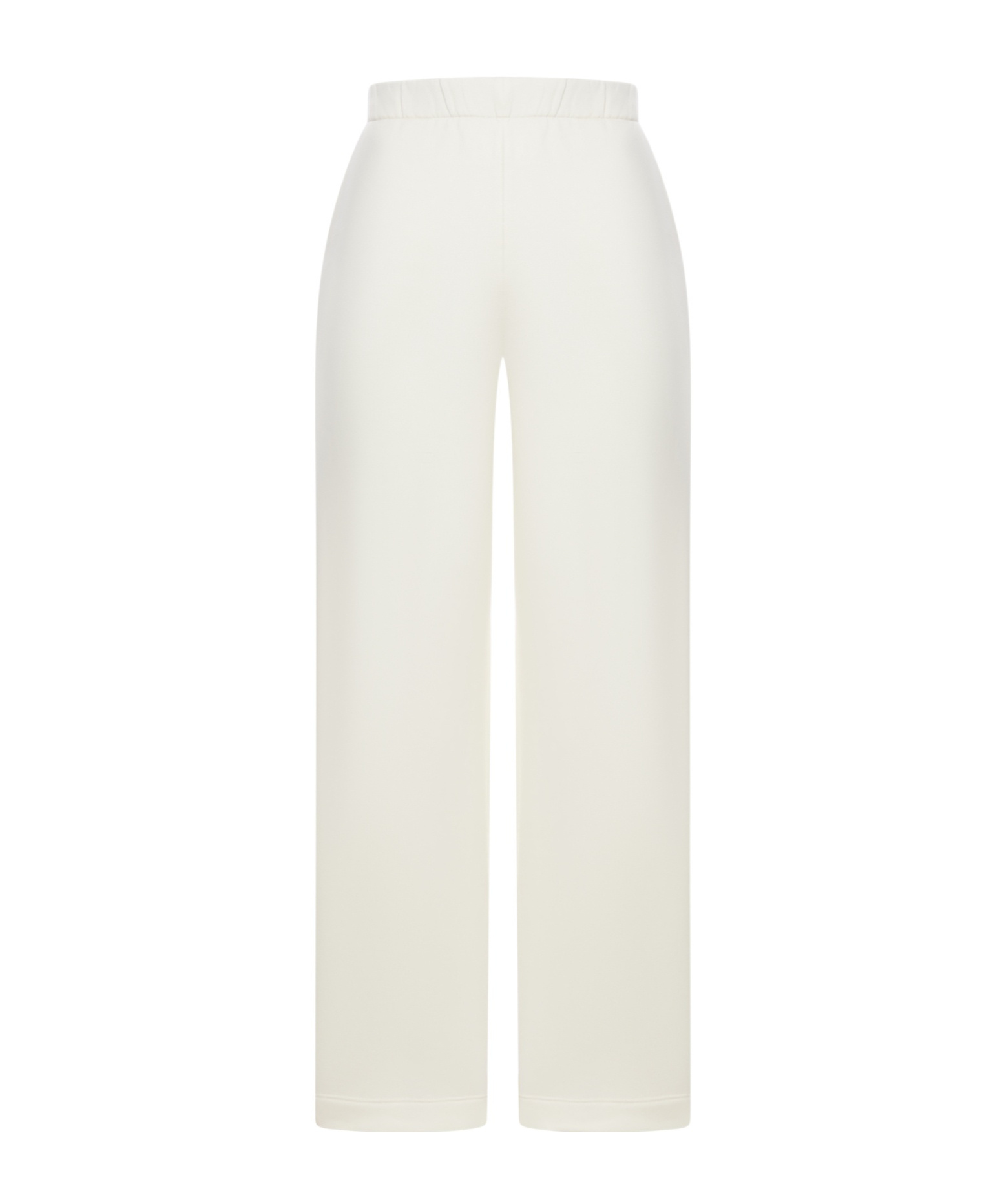 Max Mara Elastic-waistband Silk-cotton Trousers In White