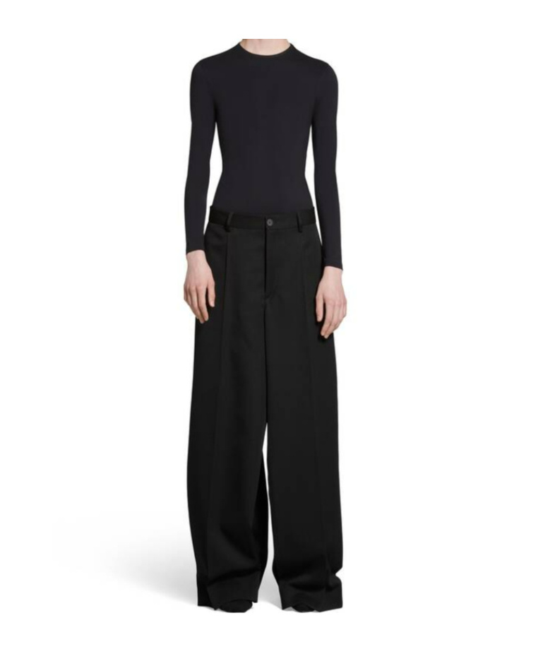 Balenciaga Outside Loop Long-sleeve Top In Black
