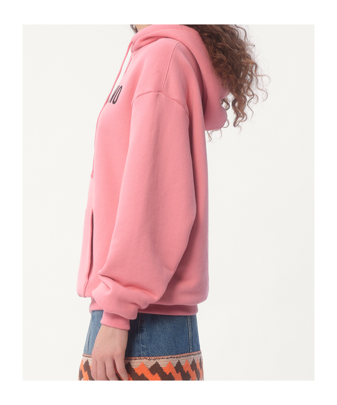 Shop Valentino Cotton Sweatshirt With Hood And Chez  Print In Pink