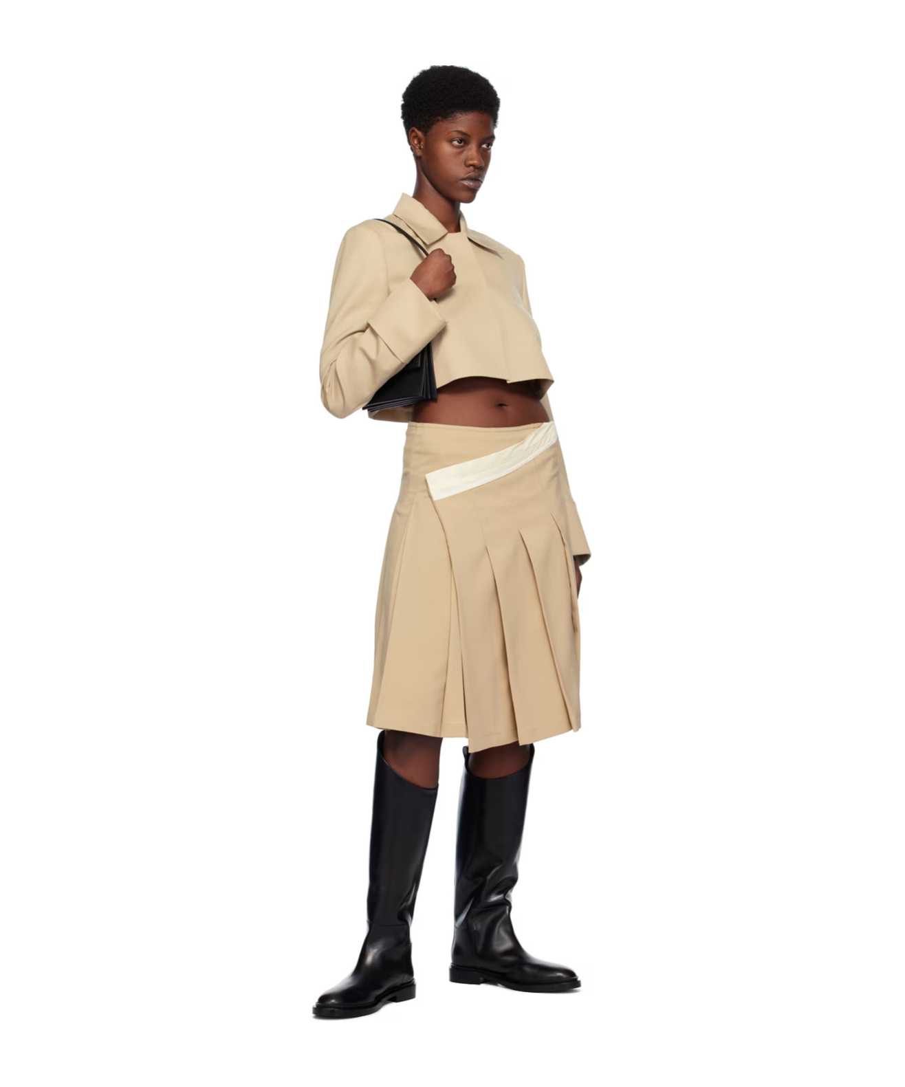 Low Classic Beige Cropped Jacket | ModeSens