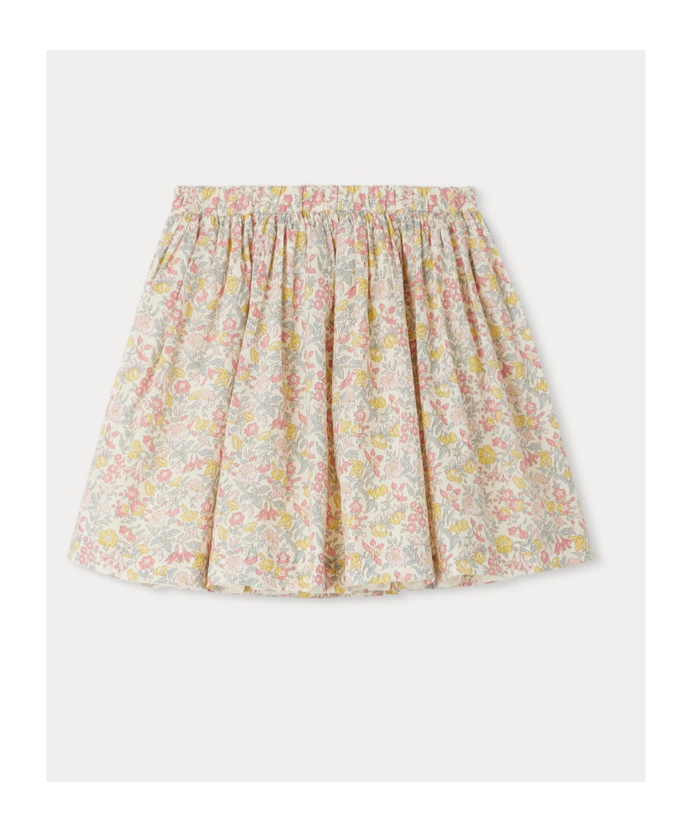 Bonpoint Jupe Floral-print Cotton Skirt In White