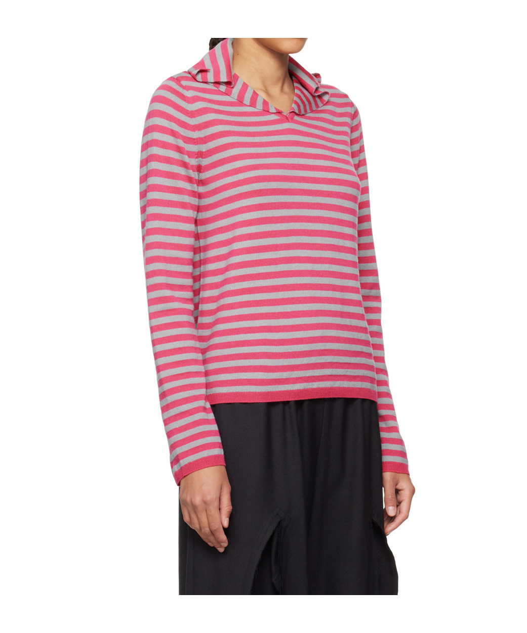 Comme Des Garçons Long-sleeved Sweater In Red