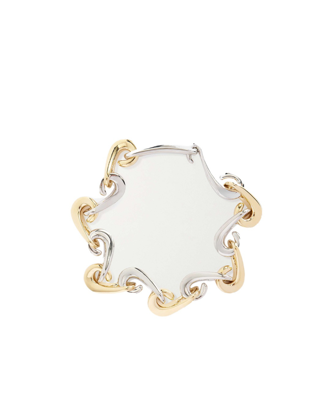 Rabanne Clolurblock Linked Necklace In White