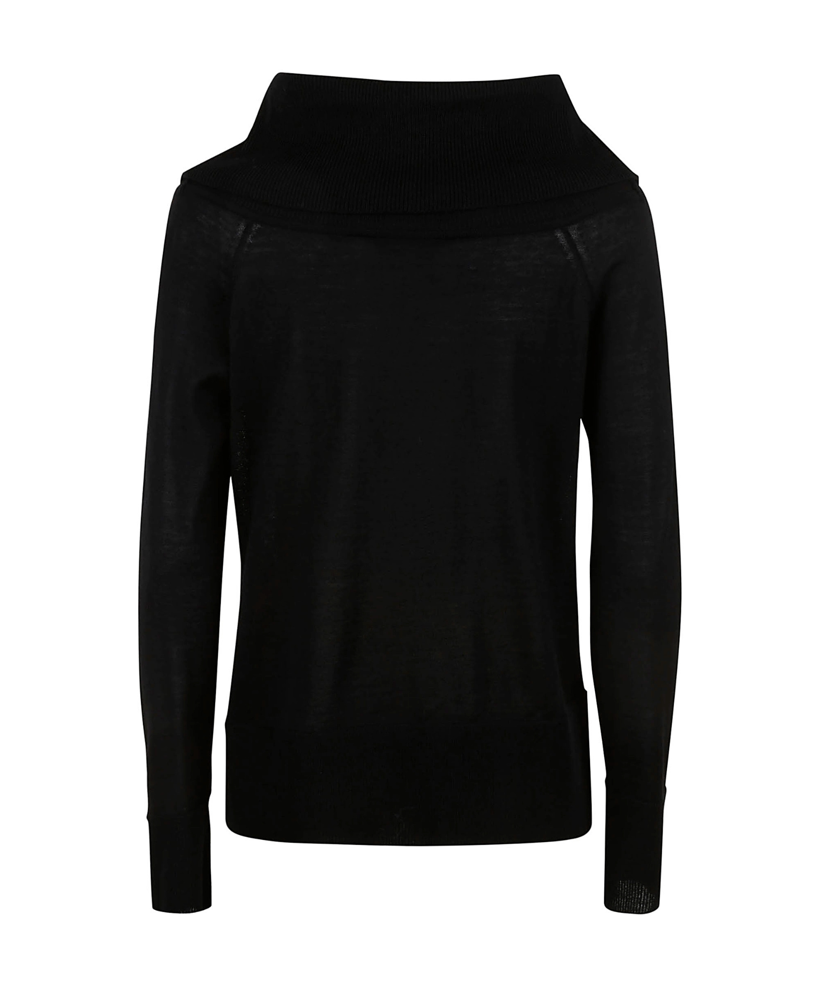 Max Mara Wool Strapless Sweater In Black