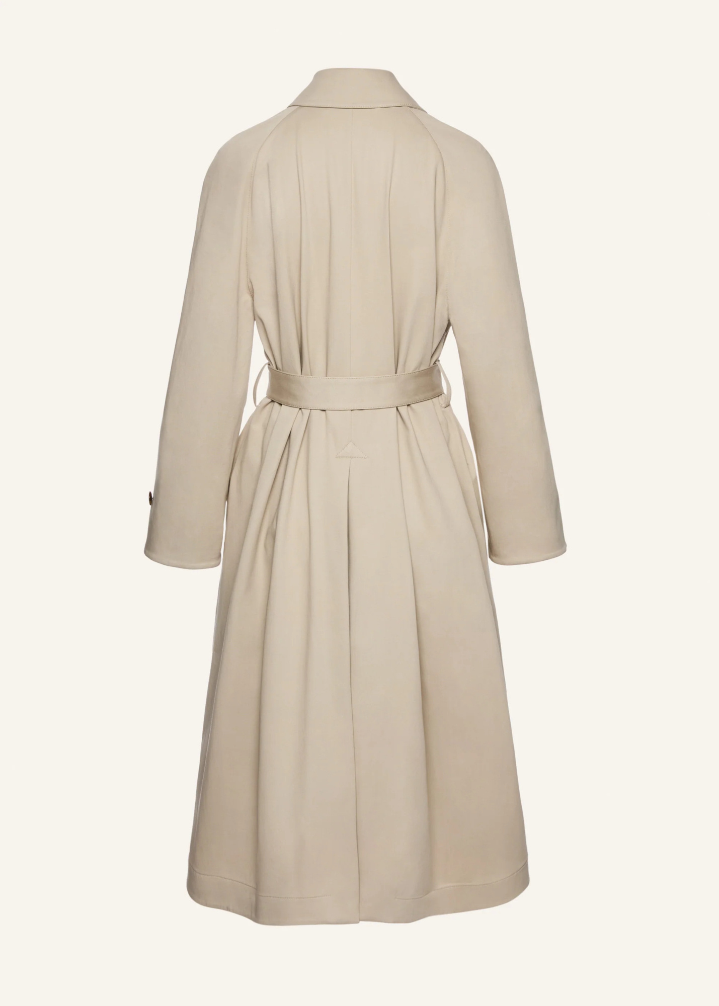 Magda Butrym Flap Pocket Belted Gabardine Coat In Neutral