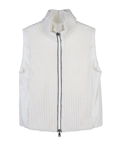 Brunello Cucinelli Sleevless Double-sided Vest In White