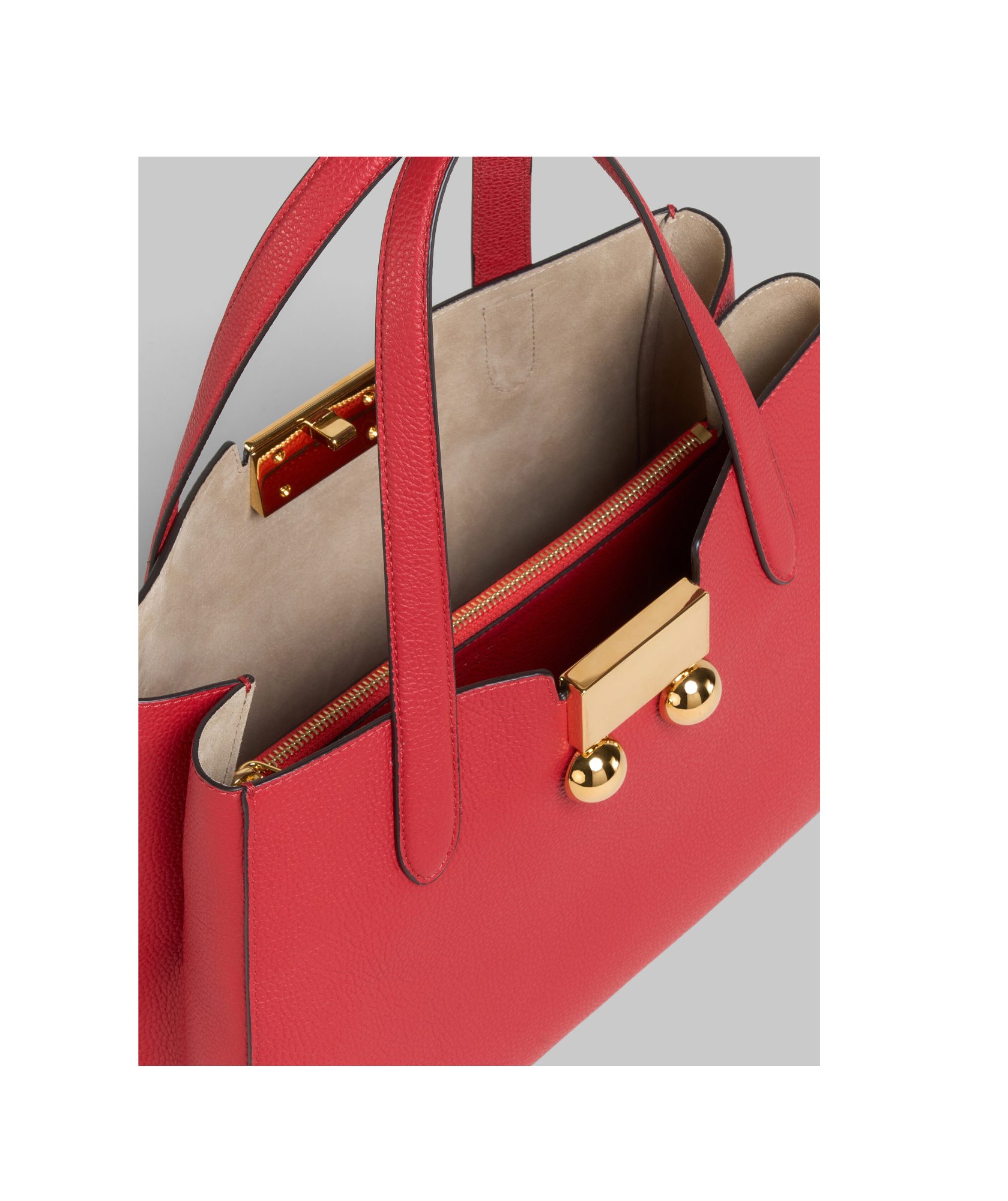 Shop Marni Trunkaroo Tote Bag In Red