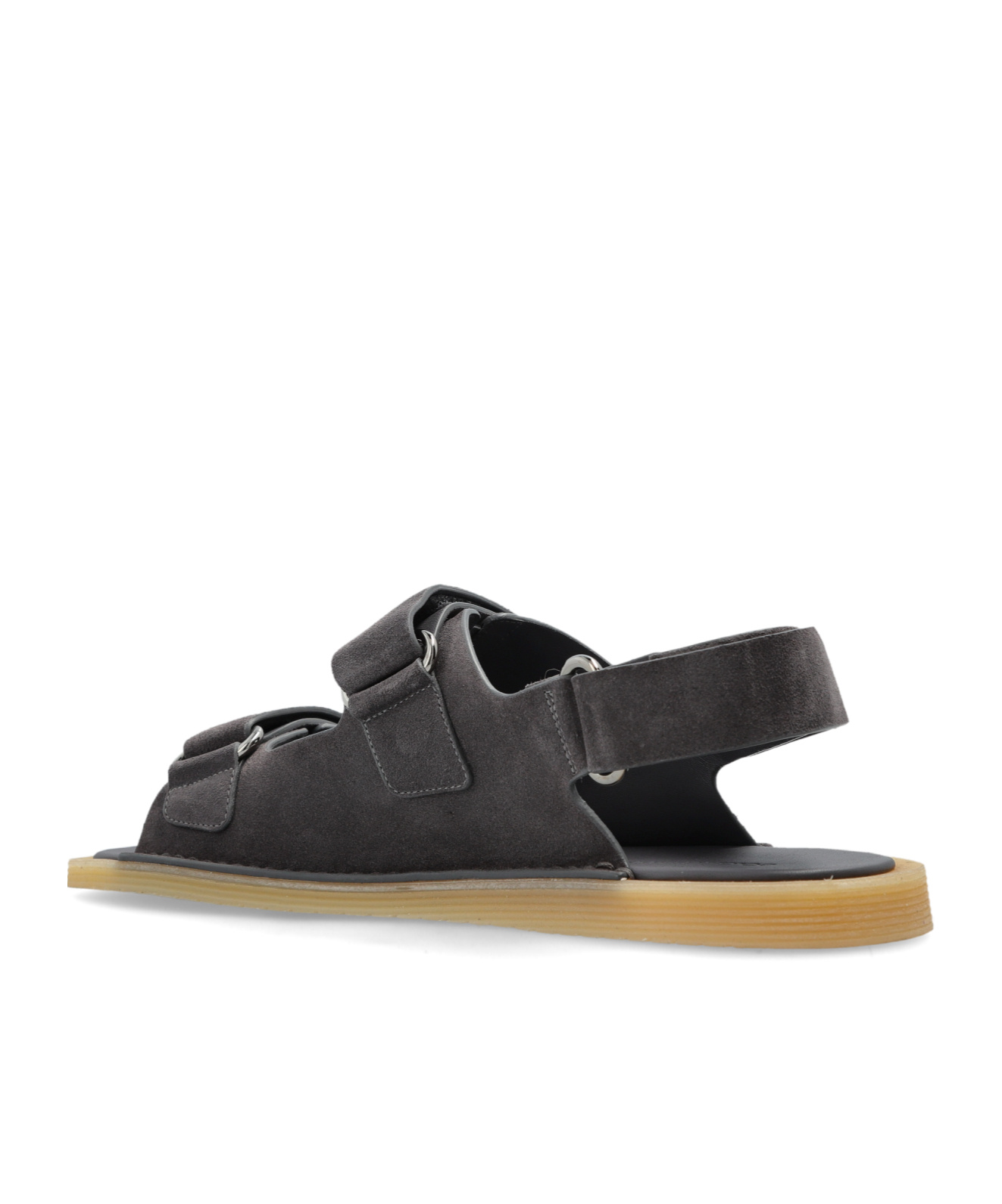 Dolce & Gabbana Touch-strap Leather Sandals In Black
