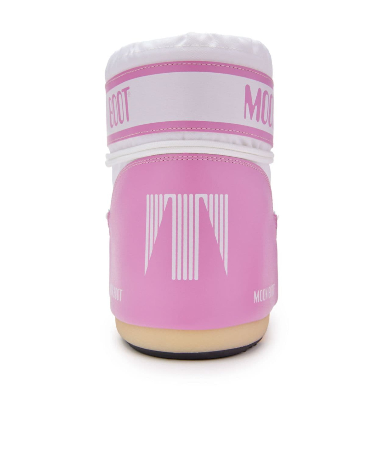 Moon Boot Pink & White Icon Low Boots In Pink